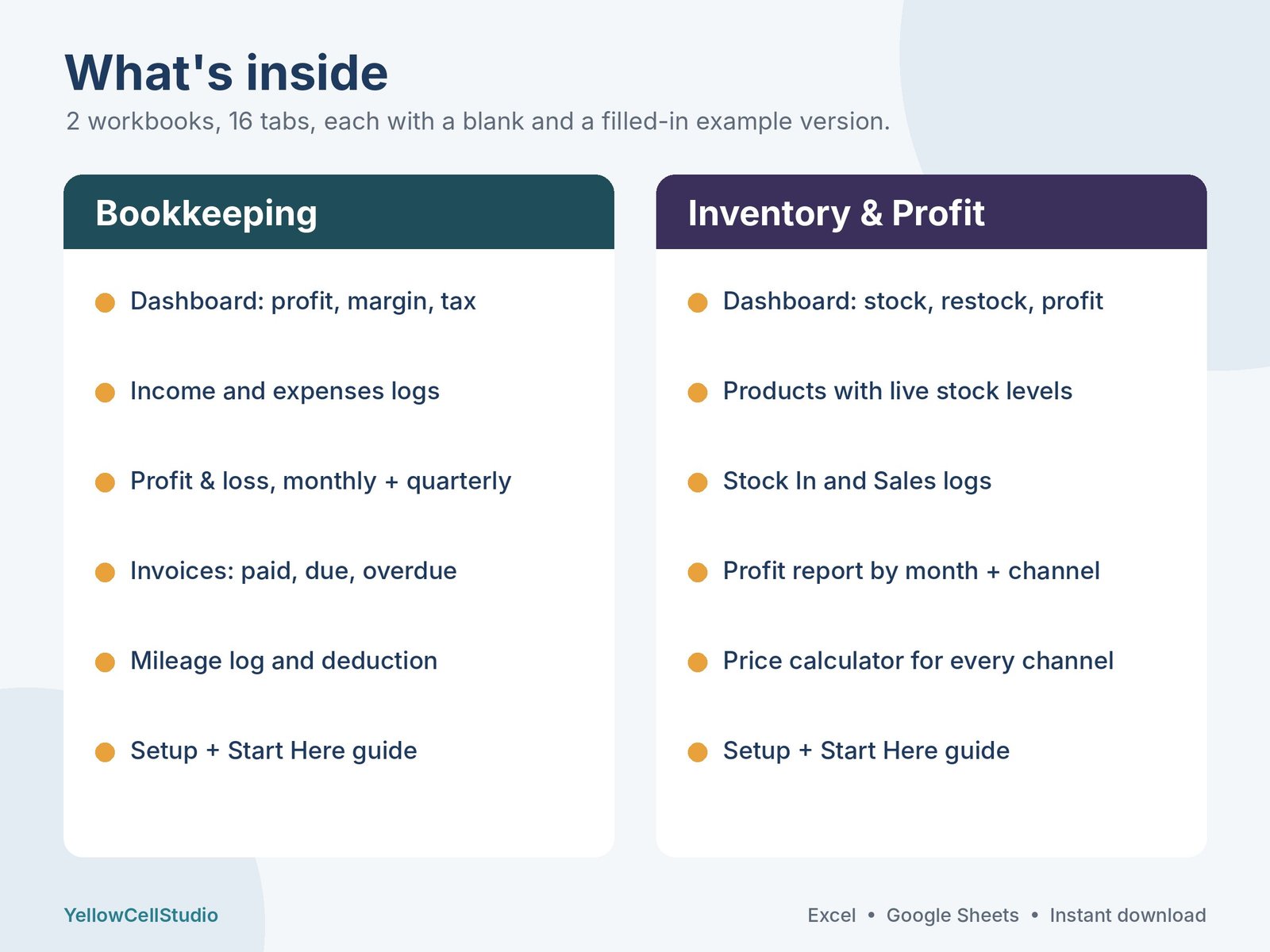 Small Business Spreadsheet Bundle preview 3