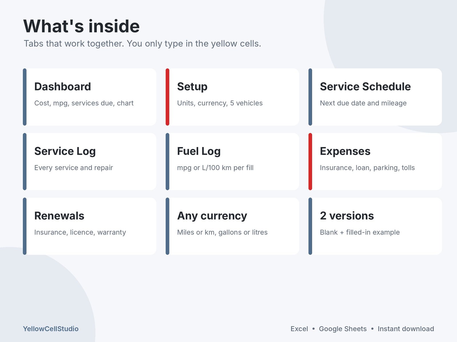 Car Maintenance Log & Expense Tracker preview 3