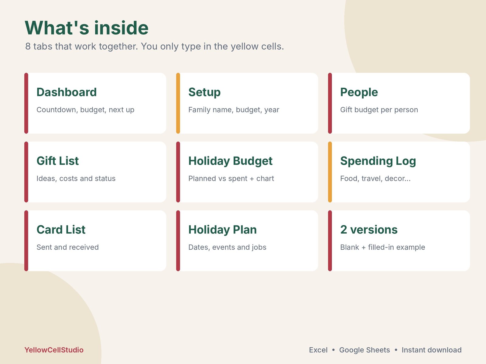 Christmas Gift & Holiday Budget Planner preview 3