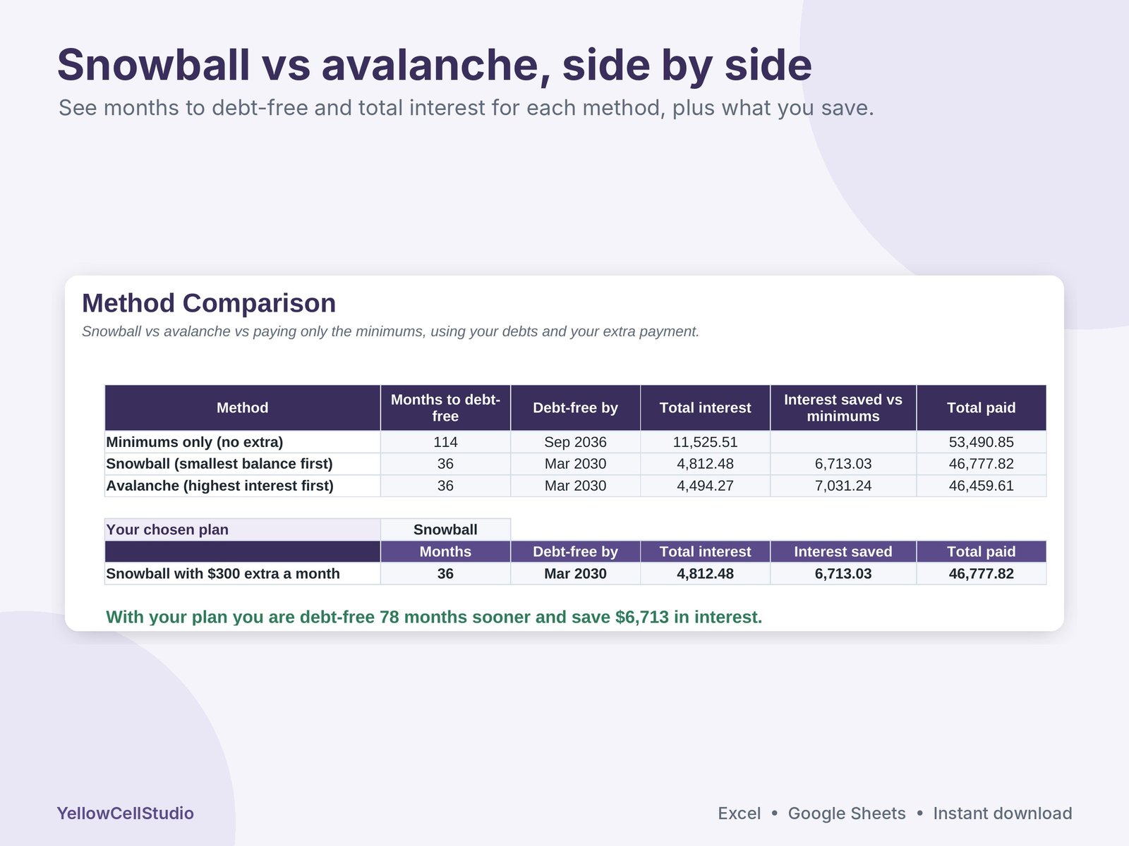 Debt Payoff & Savings Tracker preview 4