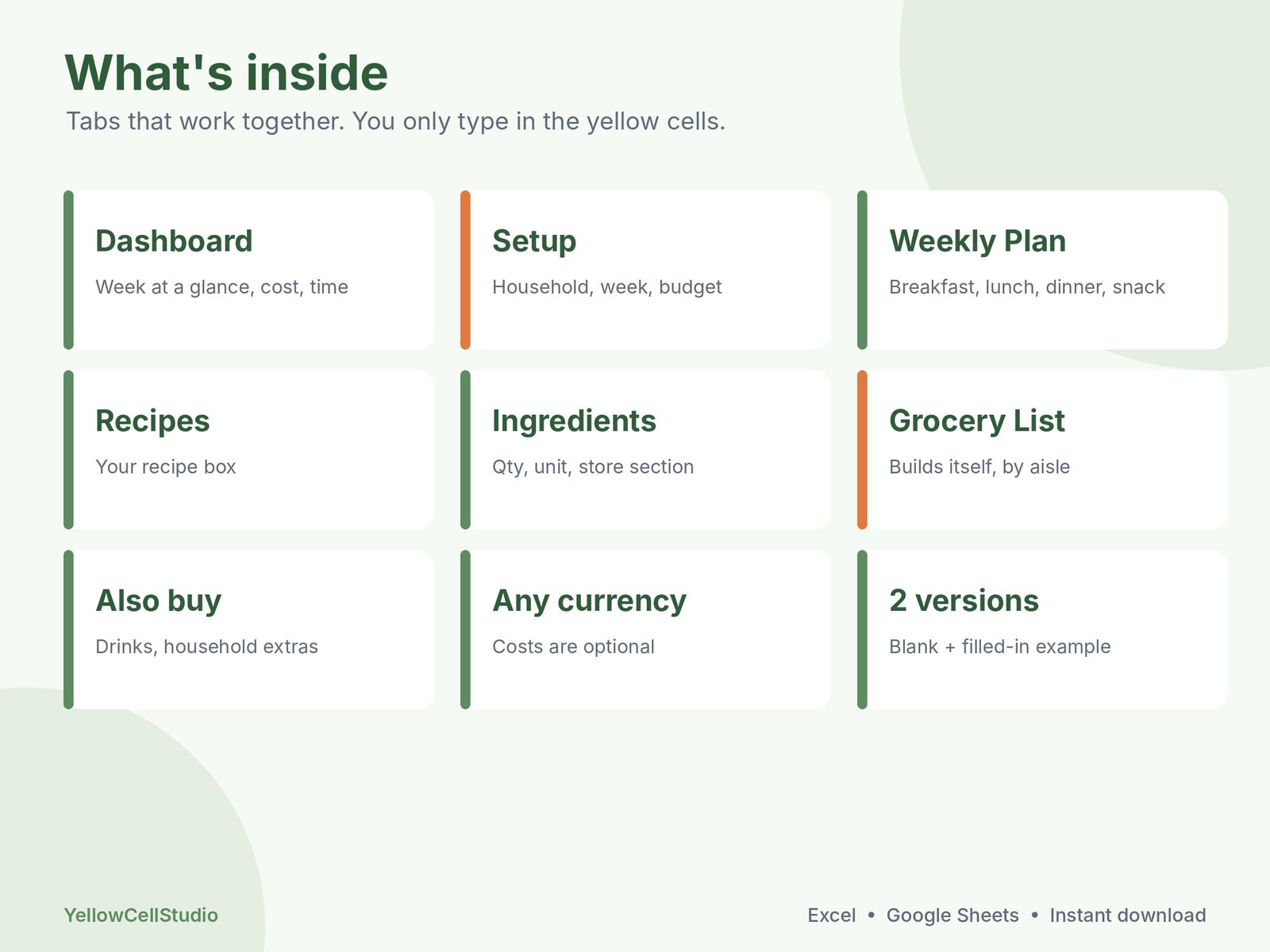 Weekly Meal Planner & Grocery List preview 3