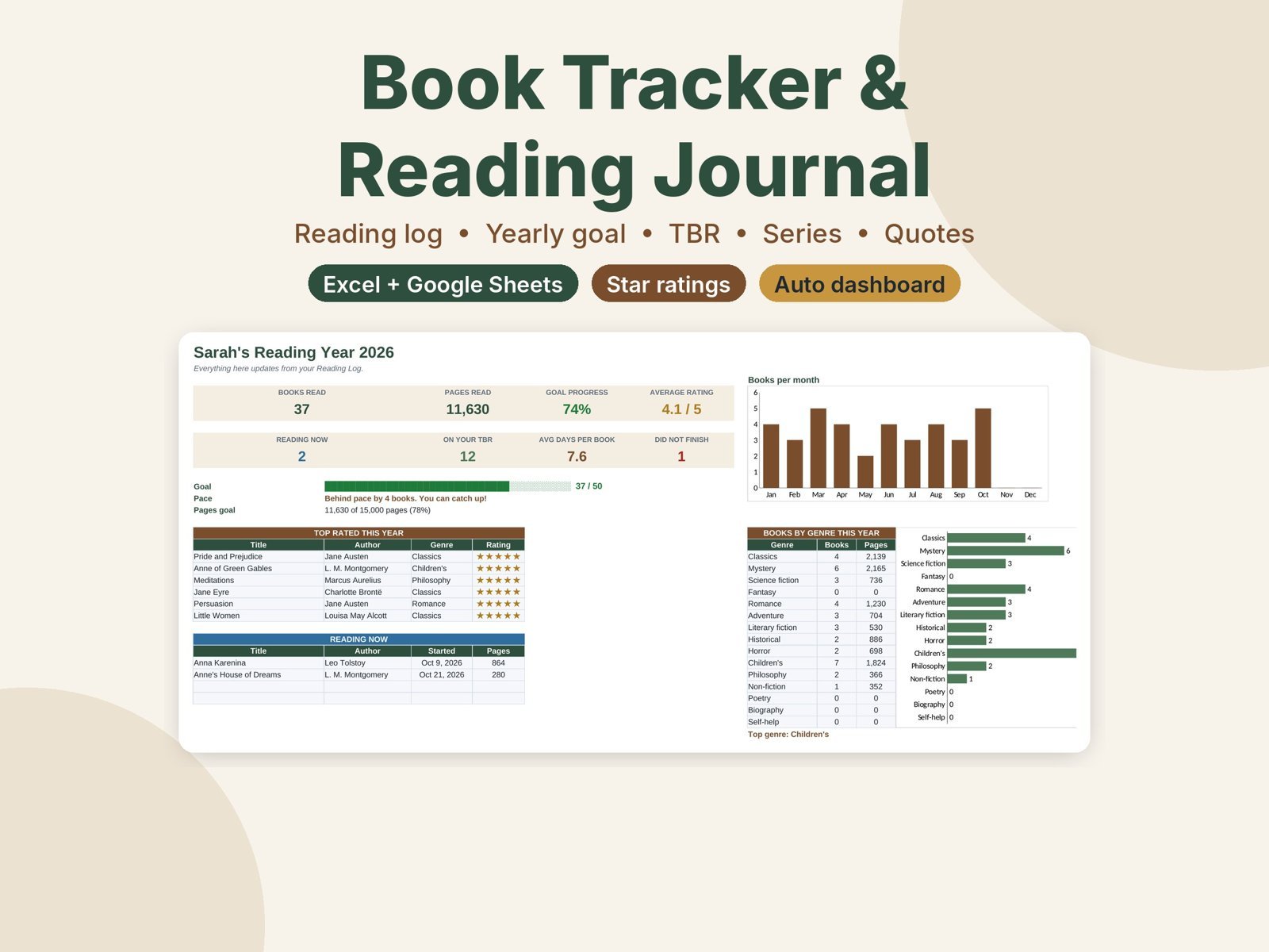 Book Tracker & Reading Journal
