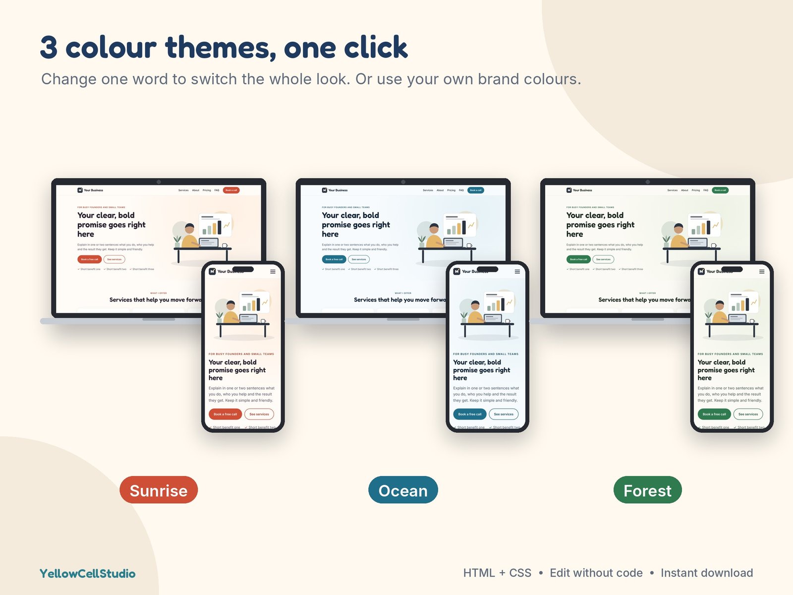 One-Page Website Template preview 2